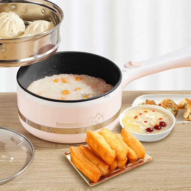 

Portable Mini Electric Multicooker Kitchen Noodle Cooker Pot Mini Hot Pot Hotpot Mini Steamer Frying Pan Rice Cooker Porridge