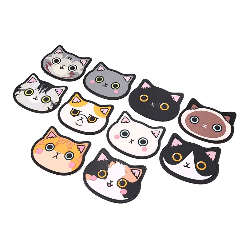 1PC Cartoon Cat Kitchen Tableware Mats Silicone Waterproof Table Placemat Heat Insulation Non-Slip Bowl Pads Coffee Coasters