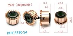 10x23.2x17.3 millimetri 24p Barre di Rame Alternatore Elettrico Motore A Collettore di Rame Collettore Armature Commutator 3330