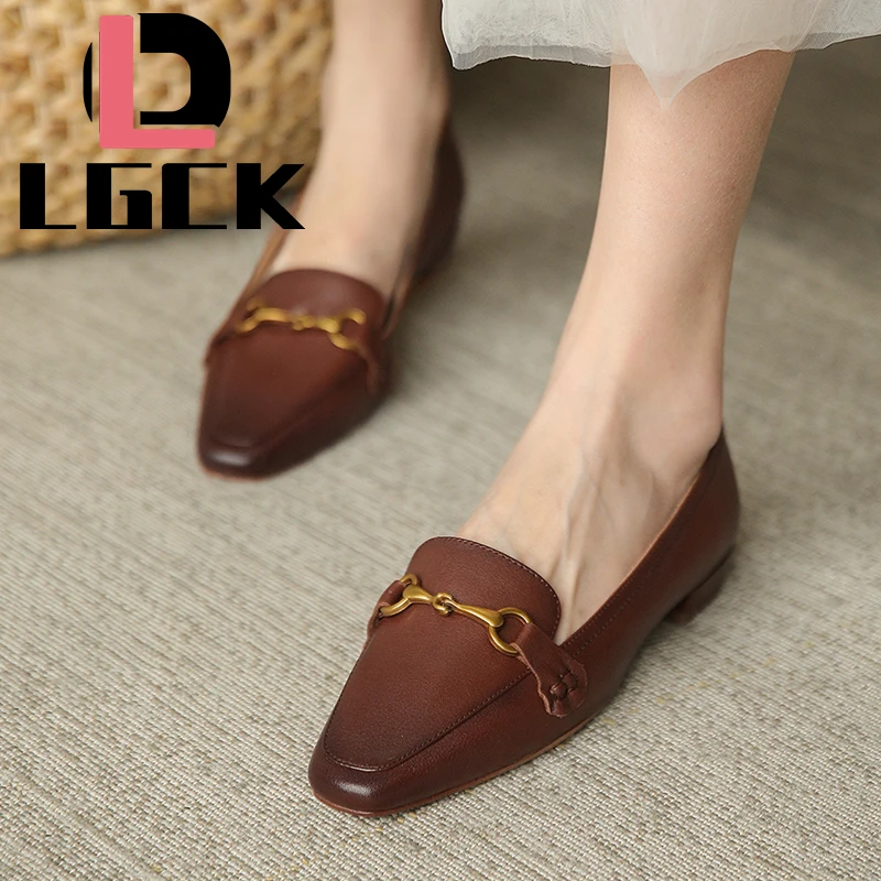 

Big Size 34-41 Brand Fashion Shoes Women Genuine Leather Flats Ladies Office Dress Shoes Casual Shoes Women Wedding Single Shoes