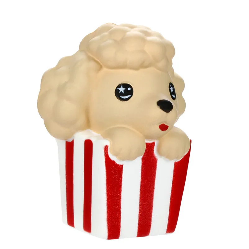 Cute Popcorn Dog Squishies Slow Rising Simulation Scented Soft Squeeze Toy Stress Relief Original Package Funny for Kid Gift Toy