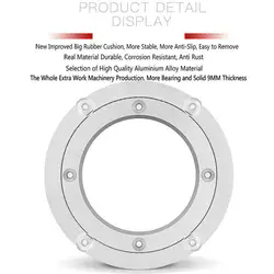 HQ MORE THICKEN HEAVY DUTY BIG RUBBER Round Turntable Plate Smooth Swivel Plate Aluminium Alloy Rotating Bearing Lazy Susan