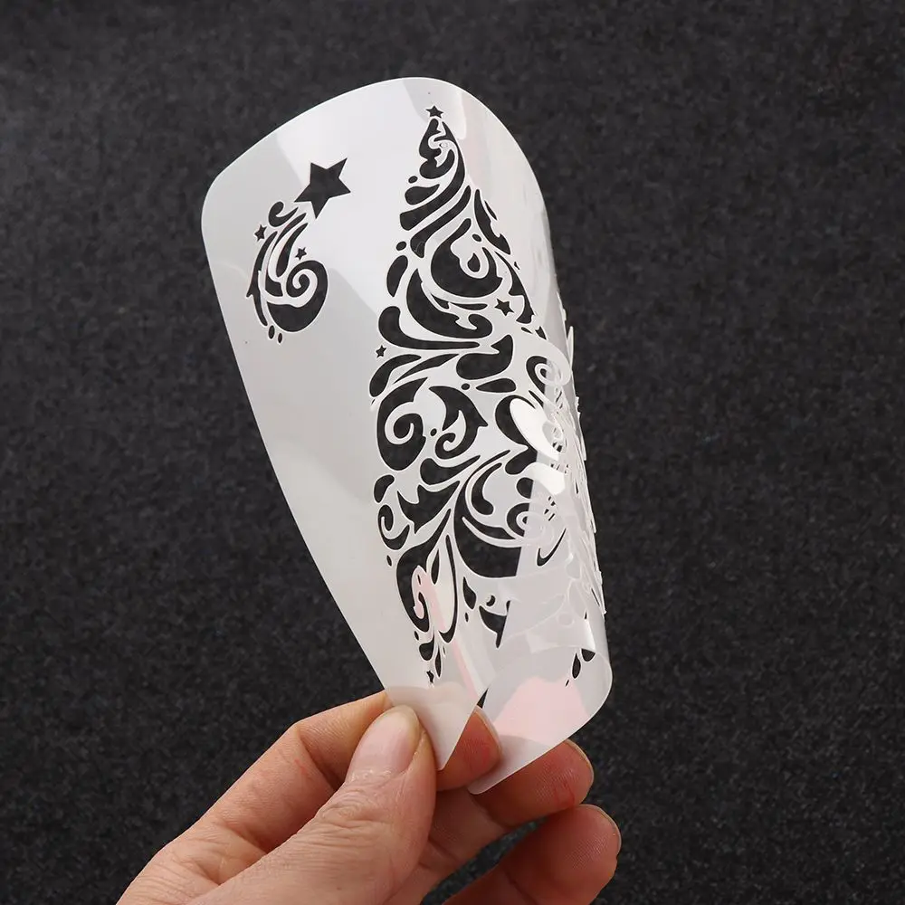 DIY Craft Paper Card Stamp Christmas Hollow Stencils Embossing Flower Template Scrapbooking