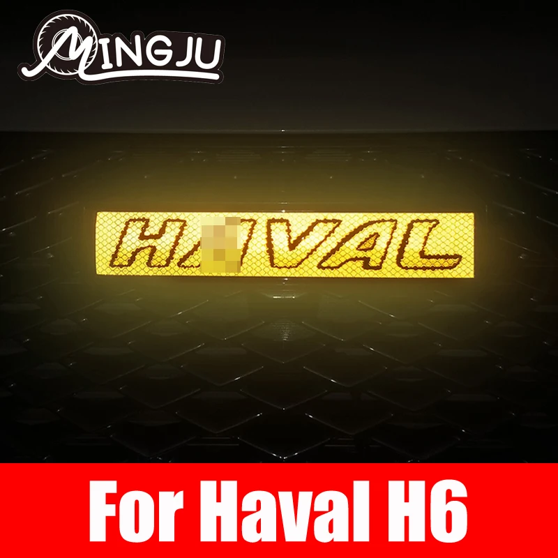 

Vehicle Reflective Warning Label Tail Label Conversion Special Body Front And Rear Label Film New For Haval H6 2021 2022 3th