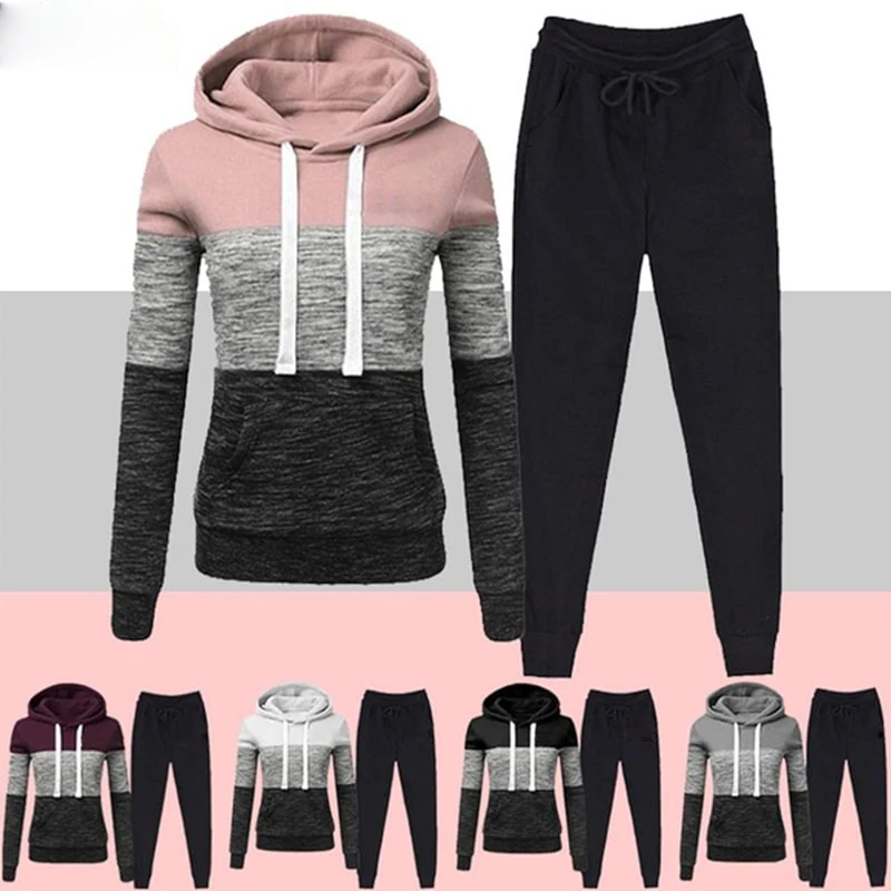 Vrouwen Hoodies Kleding Set Vrouwen Trainingspak Jogging Running Sweater Pak Hooded Herfst Winter Lange Mouwen Hoody Set