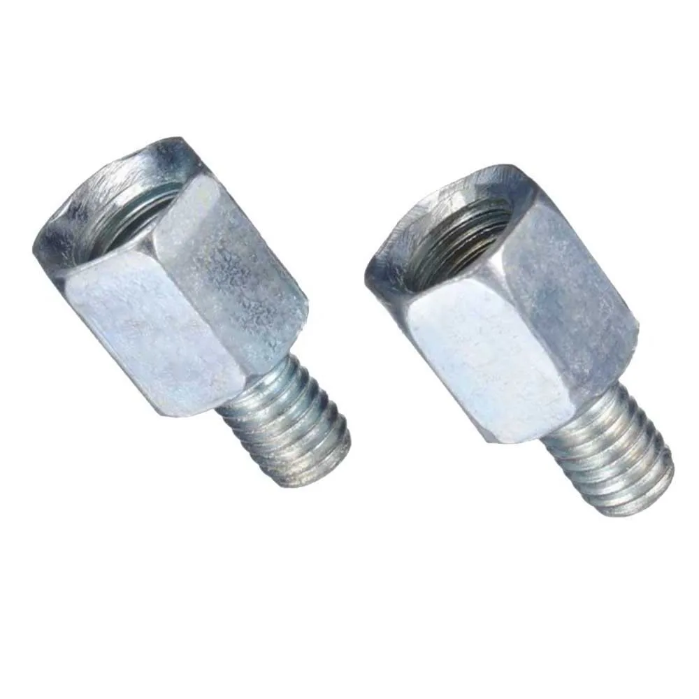 2 Pcs Motorcycle Scooter Clockwise Threaded10mm Female Clockwise To 8mm Male Clockwise Mirror Adapters