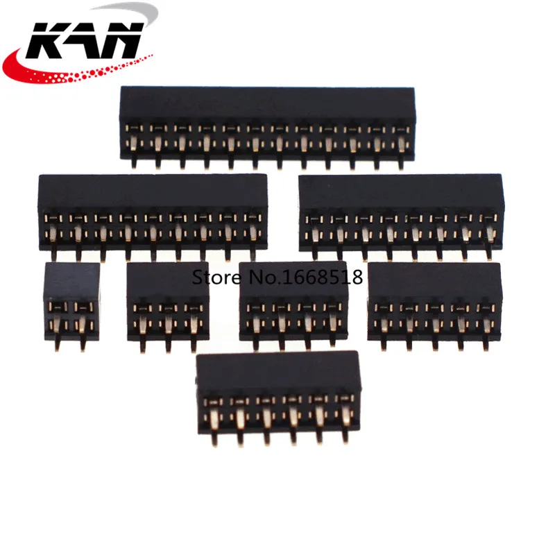 10PCS 2X2P/4P/6P/8P/10P/16P/20P/40P PIN Double row Straight FEMALE PIN HEADER 2.0MM PITCH Strip Connector Socket 8/10/16/20/40