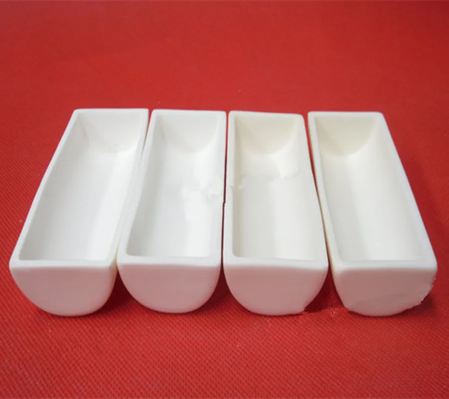 100x40x25mm  100x40x20mm  99.3%  Al2O3 Semicircle Corundum Ceramic Crucible