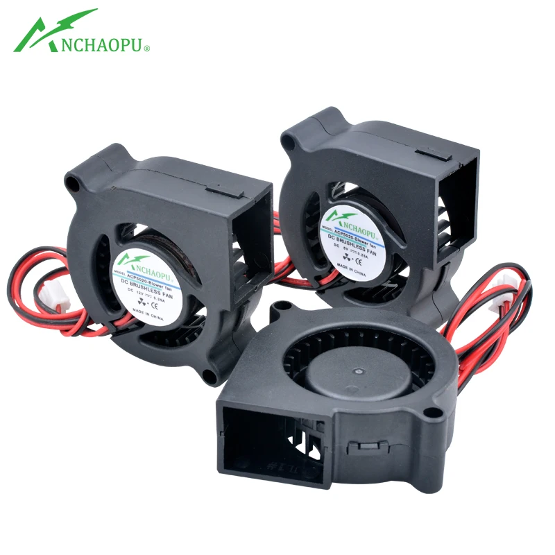 ACP5020-Blower fan 5cm 50mm fan 50x50x20mm DC5V 12V 24V Turbo blower cooling fan for projector 3D printer