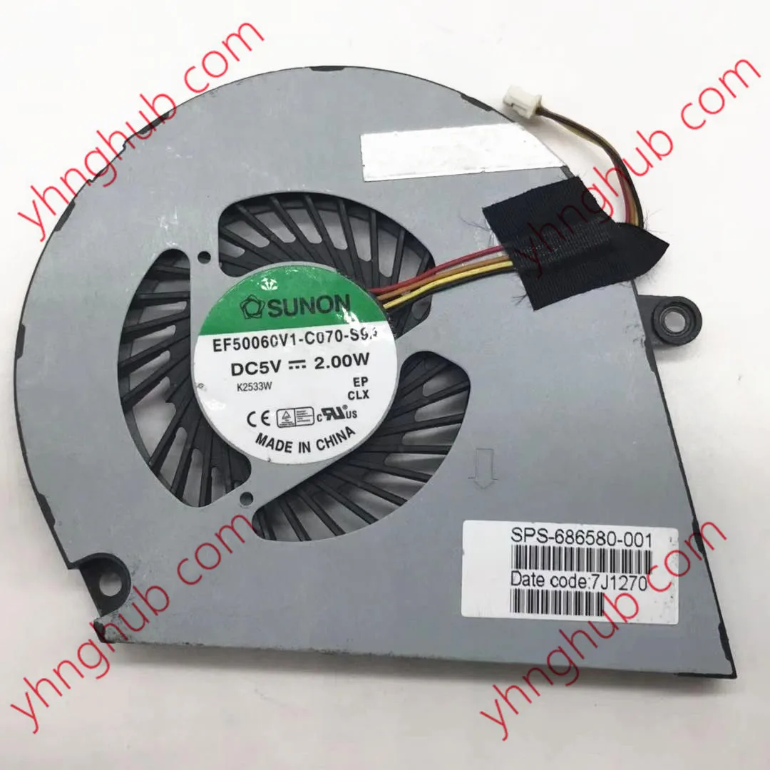 

ENVY6 EF50060V1-C070-S9A DC28000BDS0 DC 5V 4-Wire Server Cooling Fan