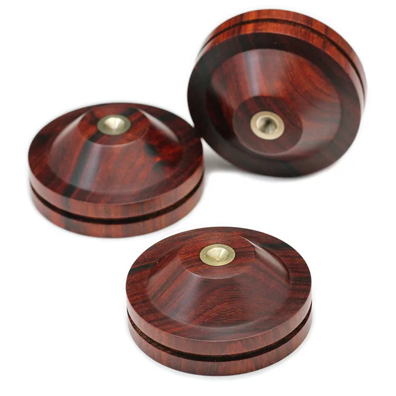 8PCS Rosewood Wooden Speaker Spike Base Pad Shockproof HIFI Speaker Wood Mat Isolation Foot Pads 33mm 43mm