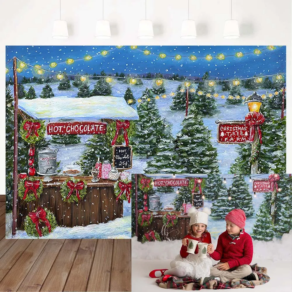 Mocsicka Giáng Sinh Phông Nền Snowfield Bông Tuyết Kid Chụp Ảnh Bánh Sinh Nhật Đập Tan Đảng Ảnh Nền Xmas Kẹo Mía Trang Trí