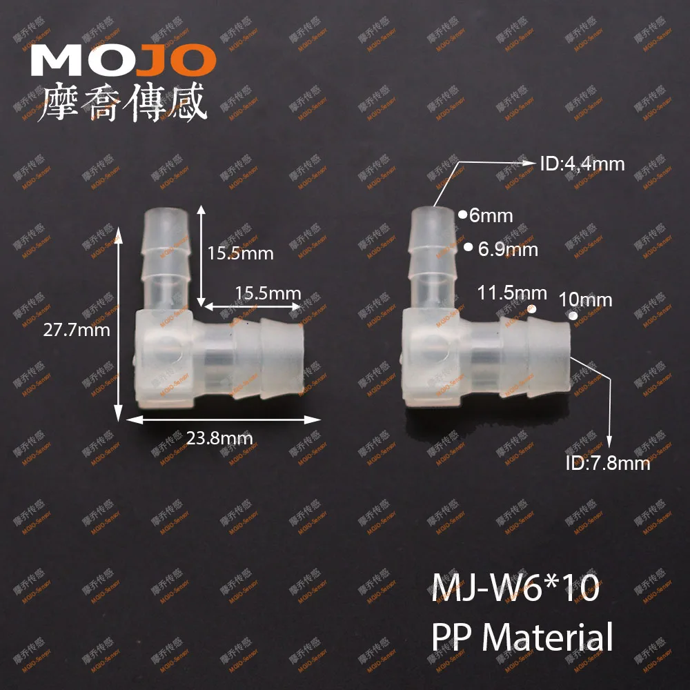 

2020 MJ-W6X10 Reducing Elbow type pipe connector for 6mm-10mm out diameter(100pcs/lots)