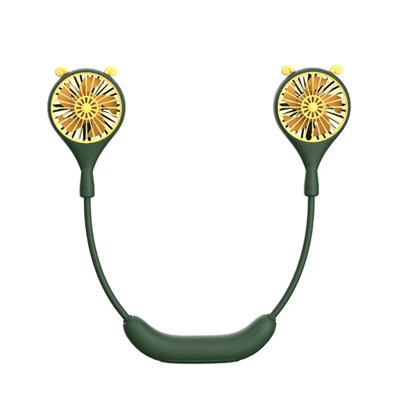 Ventilatore portatile regolabile appeso al collo Mini dispositivo di raffreddamento ad aria USB ricaricabile piccoli strumenti di raffreddamento personali per l'ufficio esterno domestico J6PE