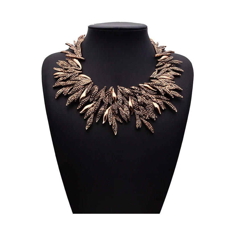 Vintage Gold Color Ethnic Maxi Statement Necklace Women Jewelry Personality Show Necklaces Pendants Facroty Sale Collares