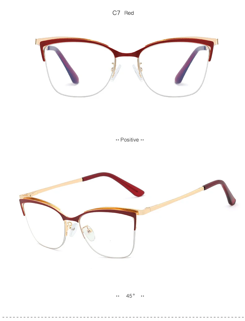 Blau Licht Blockieren Gläser Optische Verordnung Frauen Brillen Neue Frauen Brillen Mode UV400 Anti-Reflektierende Brille – Detail 6