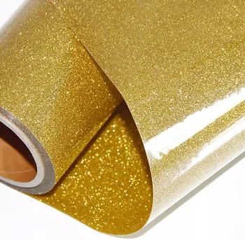 Heat Transfer Glitter Vinyl 12×10 Inch 1 Sheet Transfer Vinyl Iron On for Clothes HTV…