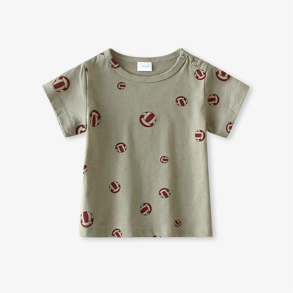 Newborn Bay Girl Shirt Toddler Children Clothes Boys Short Sleeve Tops T-shirt Baby Kids Tiny Cottons Infant Clothing Outfits