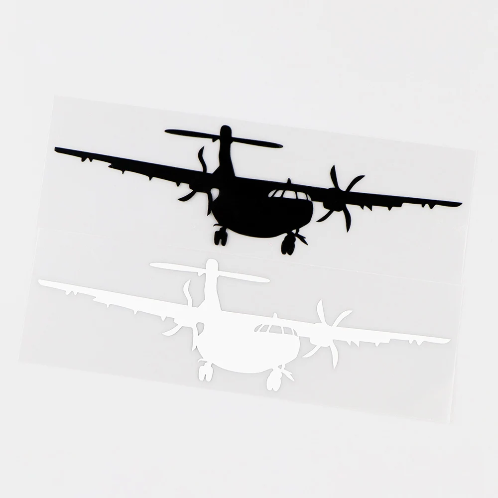 YJZT 16X4.5CM Airplane Car Sticker Travel Short Distance Airliner Vinyl Decals Black / Silver 10A-0019