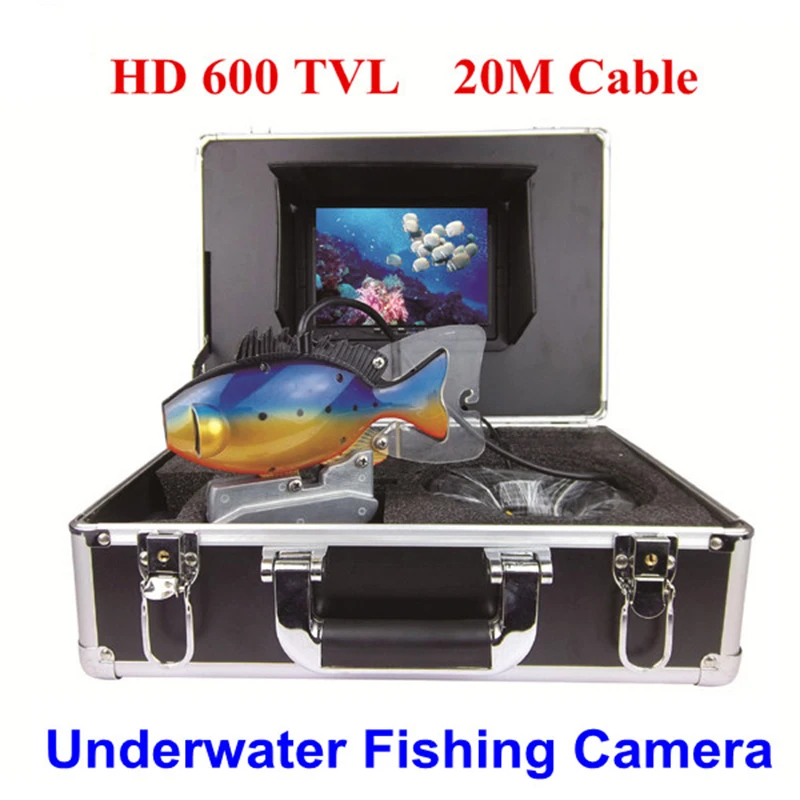 Waterproof Underwater Visual Camera With 2 White LED Lights 7inch LCD Monitor Waterproof Fishing Camera System With DVR