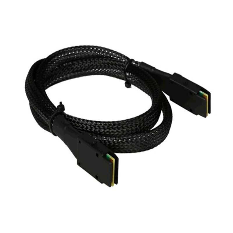 

30AWG Internal Mini SAS 36-Pin SFF-8087 Male to Mini SAS 36-Pin SFF-8087 Male Cable with Nylon Braiding