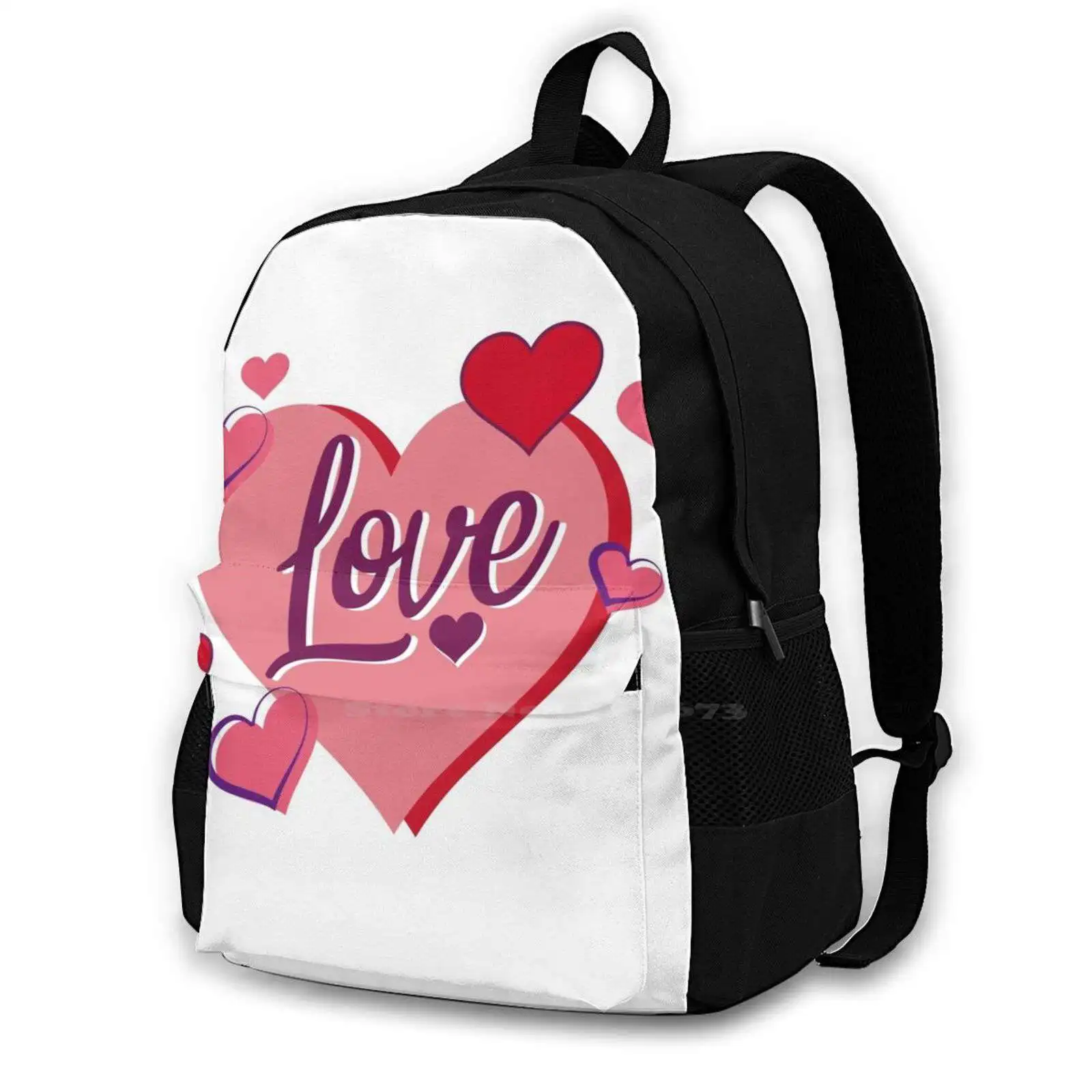 Love Hot Sale Schoolbag Backpack Fashion Bags Cupids Arrow Love Valentine Good Luck Ideas Romatik