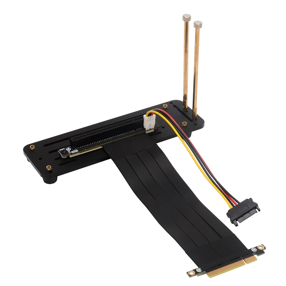 RTX 3060 PCIe X8 to X16 Male to Female Riser Cable ETH Mining Motherboard Extension with Vertical Graphics Card Base Board