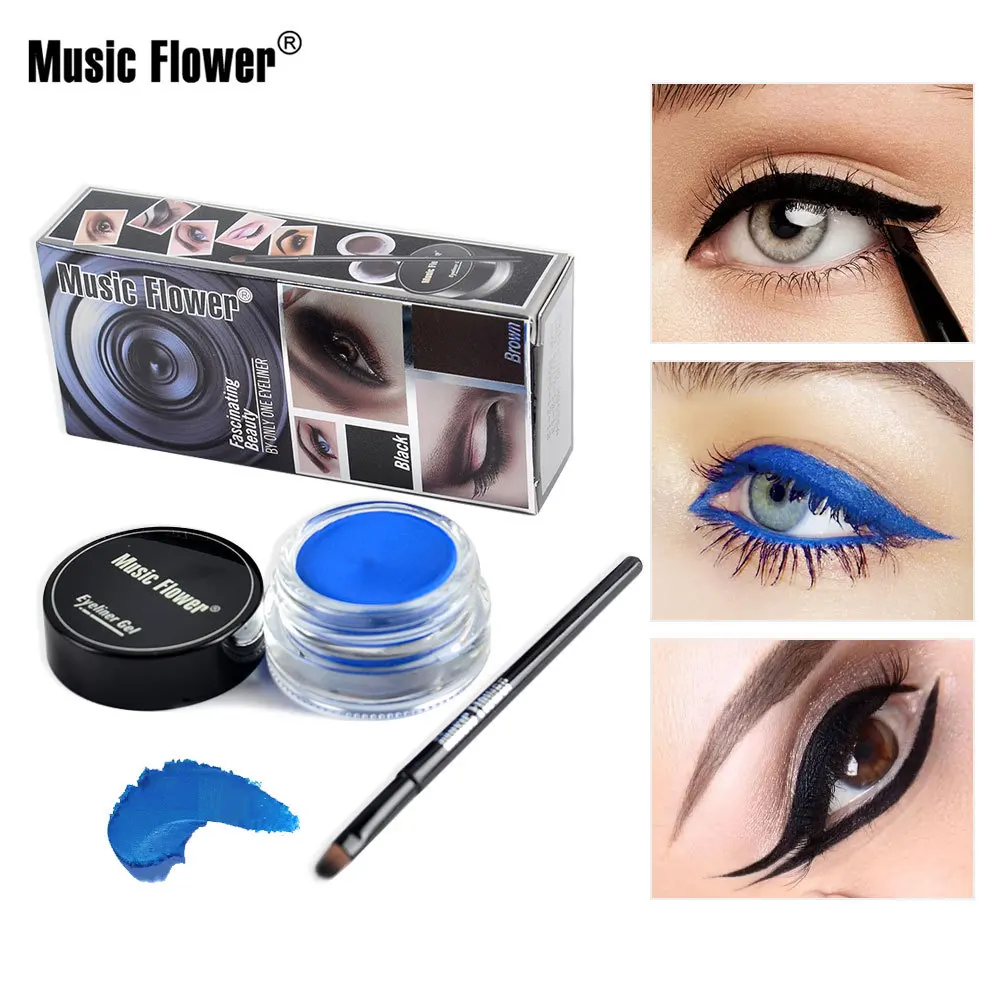 Music flowe Eyeliner colore duraturo impermeabile e resistente al sudore non sbavato cosmetici M5035