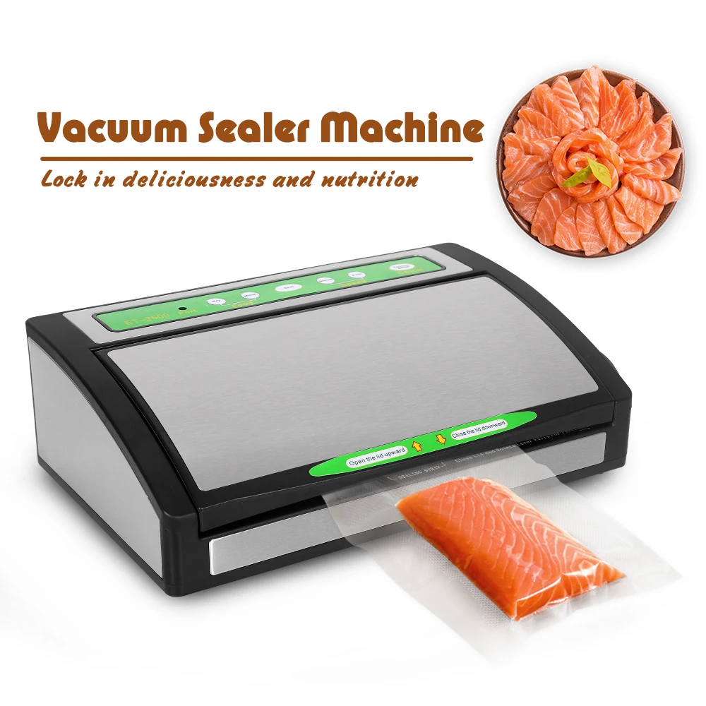 ITOP Vacuum Packaging Machine Electric Household Vacuum Food Sealer with 1 Roll Packing Bag 110V-220V