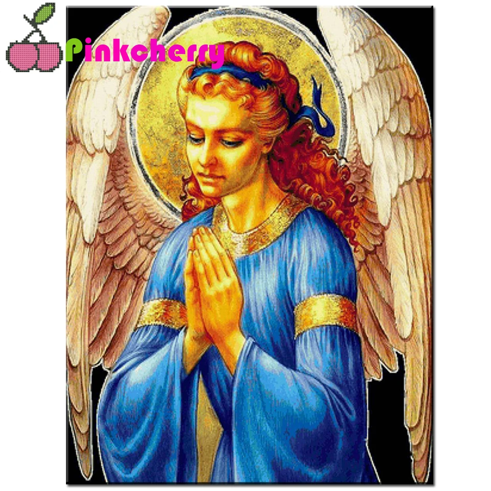 Angel Prayer New 5D DIY Diamond Painting White Wing Full Square Round Diamond Stitch Rhinestone Mosaic Home Decor Gift k271