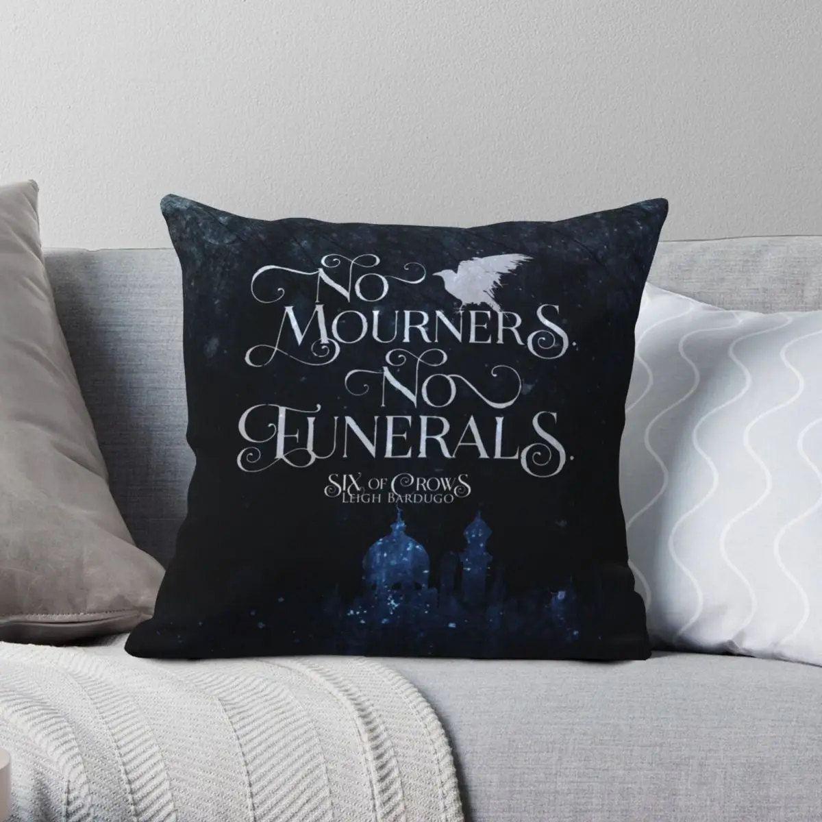 Six Of Crows No Mourners No Funerals Kaz Brekker Square Pillowcase Polyester Linen Velvet Zip Decorative Pillow Case Sofa