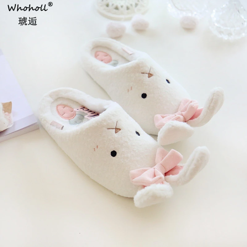 

Cartoon Cotton Slipper Woman 2020 Winter Lovely Animal Long Ear Rabbit Slipper Home Fur Home Slipper Office Slipper Woman