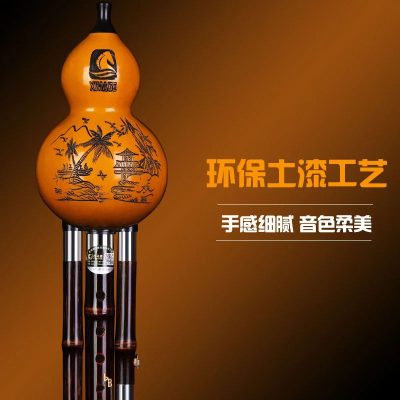 Hulusi musical instrument professional performance type B-down C-fgd beginner Zizhu