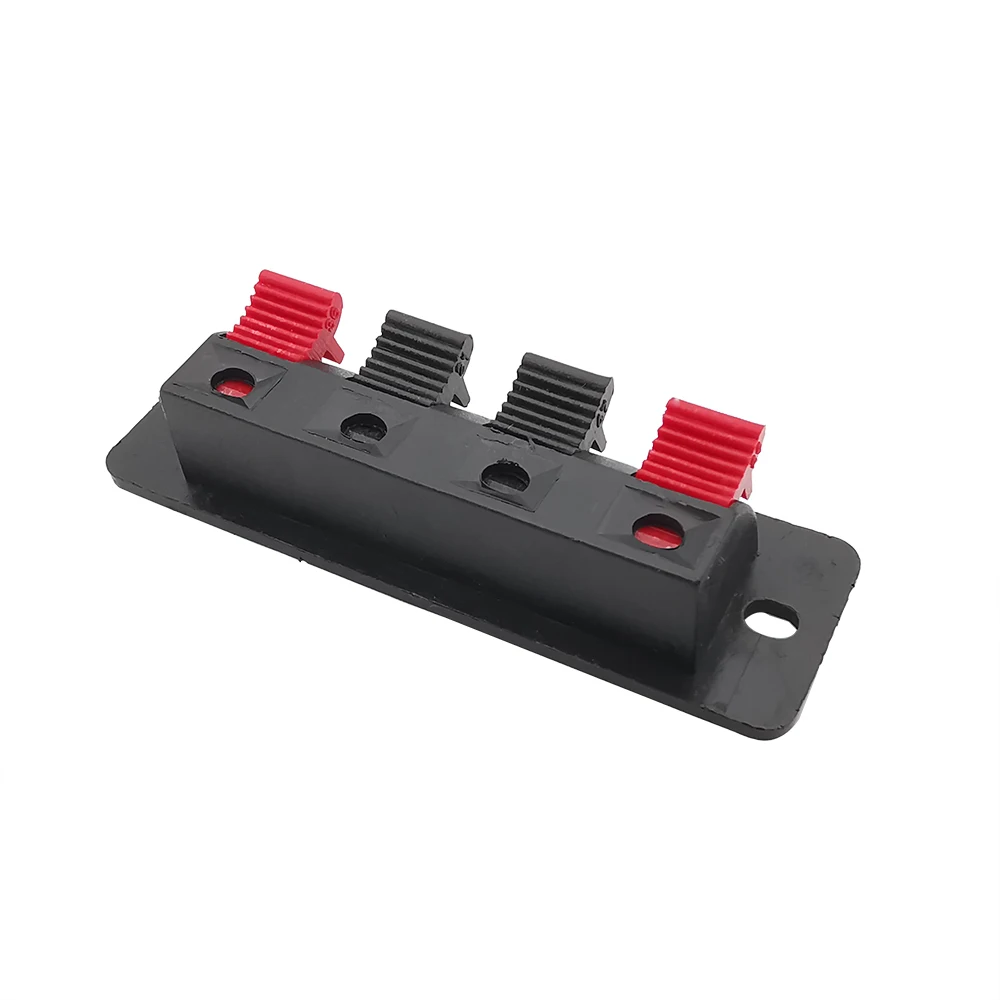2/5/10Pcs 4 Poles Speaker Audio Terminal Block 4 Positions Connector Push In Jack Spring Load Breadboard Clip