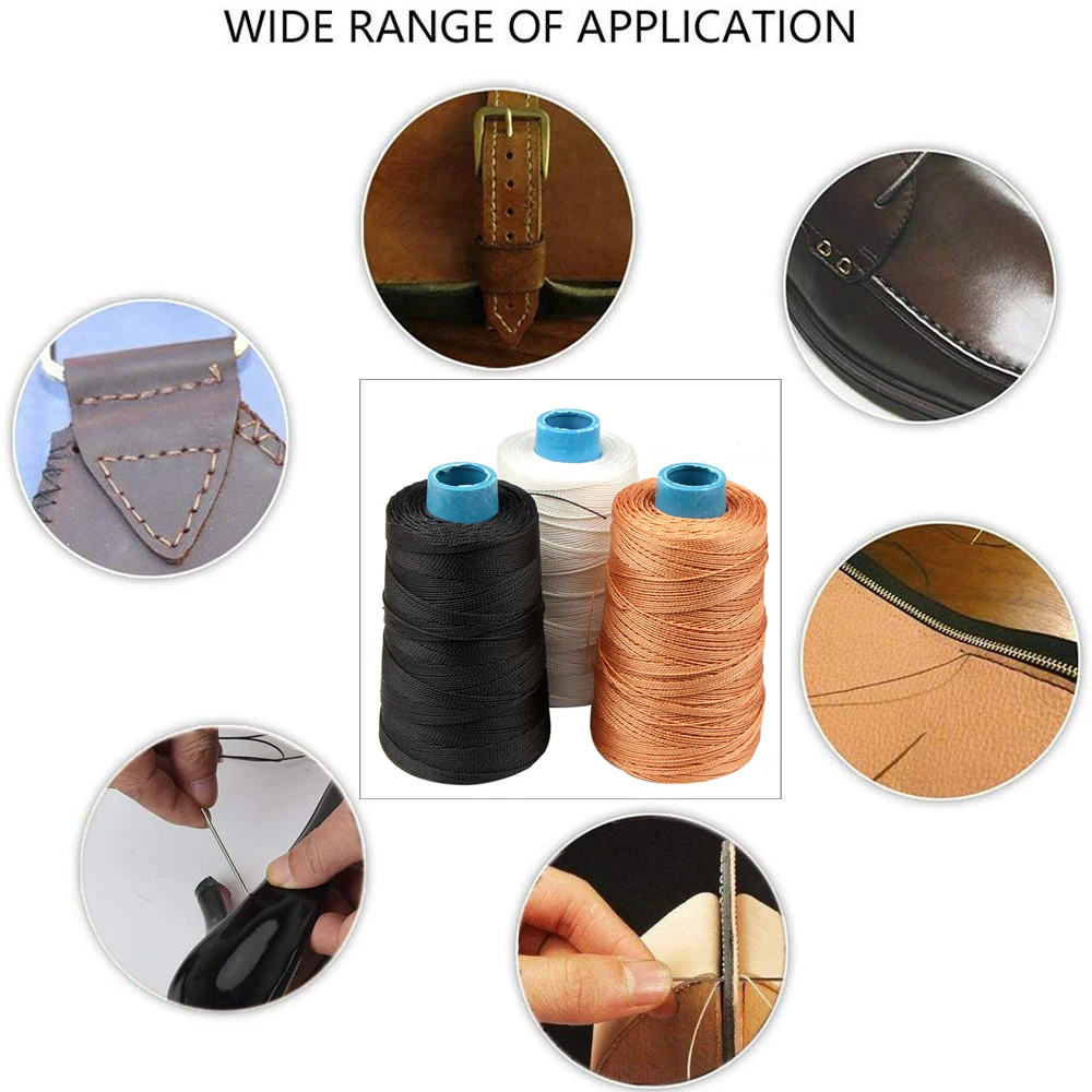 0.8mmSewing Thread for Leather Shoe Craft Sewing Thread Durable Strong Nylon Threads Hand Stitching Cord 300M Leathercraft