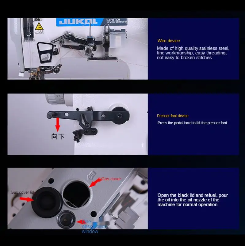 Macchina da cucire completamente automatica ad alta velocità di potenza Stretch Direct Drive tre aghi cinque linee industria macchina da cucire