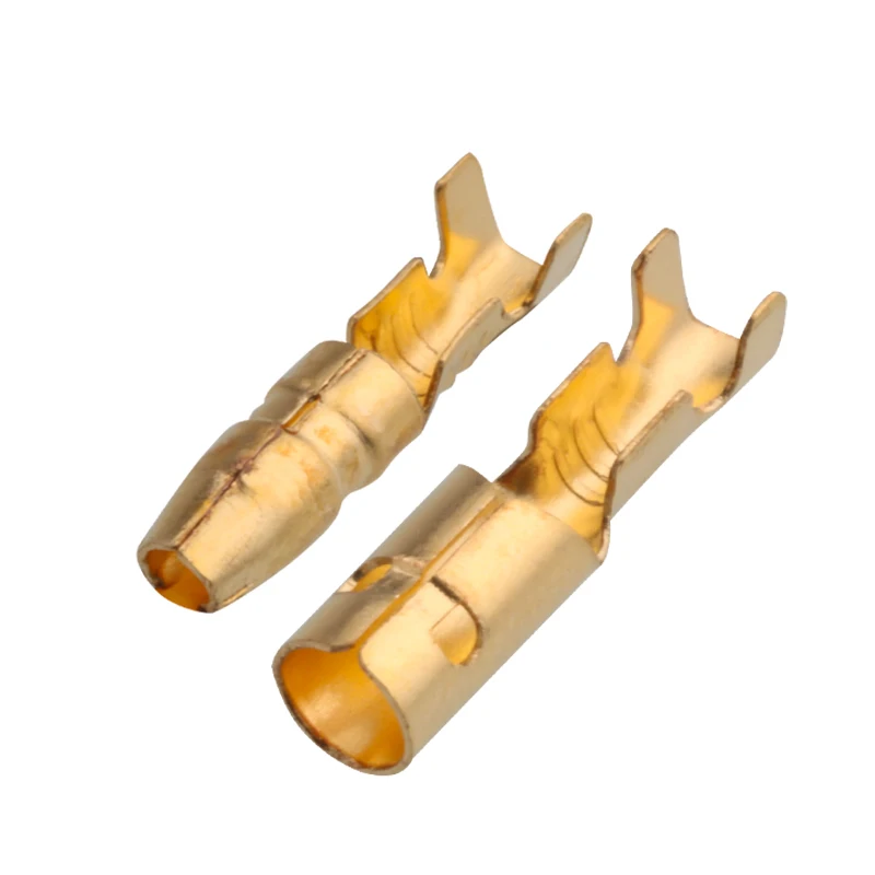 25/50/100sets 4.0 bullet terminal car electrical wire connector diameter 4mm Female + Male + Case Cold press terminal Green