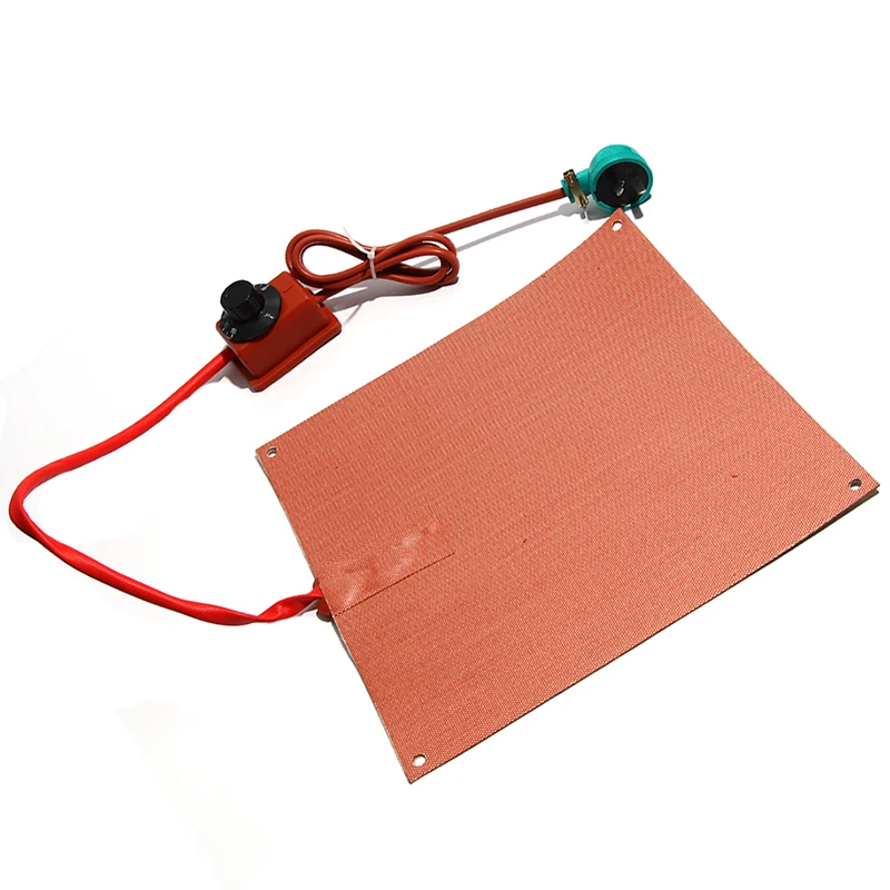 300mm Silicone Rubber Heater with Holes Liquid Swelling Type Mechanical Knob Thermostat Temperature Controller Heating Pad