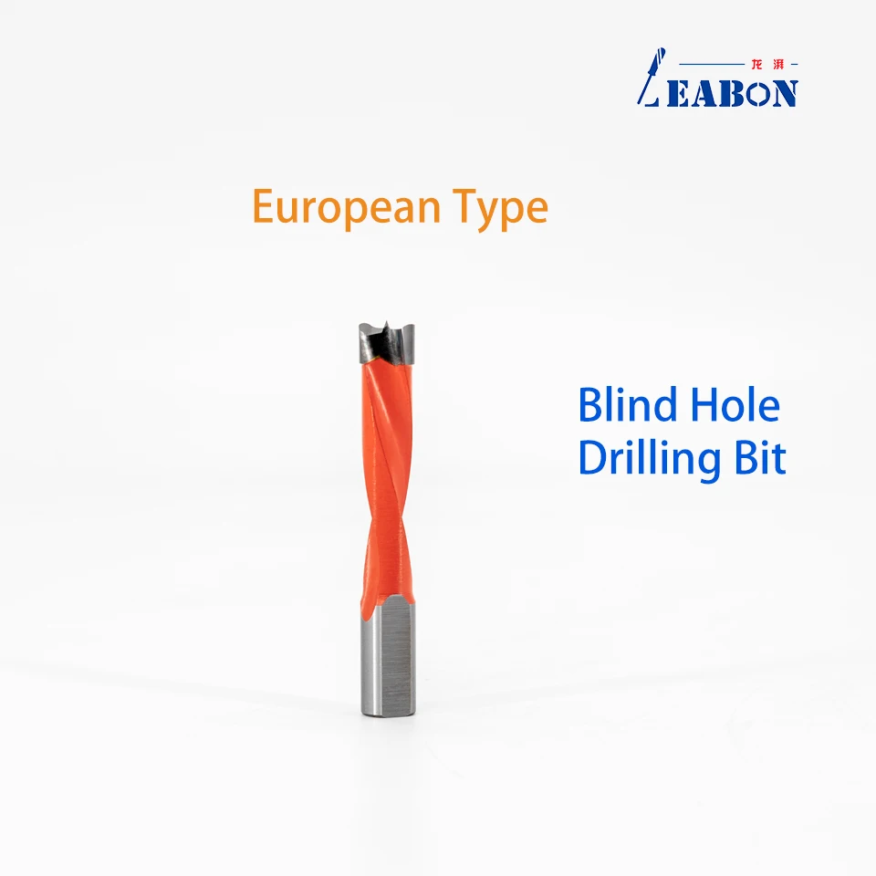 Blind Hole Drilling Bit European Type Woodworking Carbide Alloy CNC Router 5mm-15mm Dia.  57 70mm Length 10mm Shank