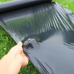 250M Agriculture Weeding Black Mulch 0.8m Width Thicken 0.01mm Vegetable Greenhouse Strawberry Plastic Film Plants Grow Films