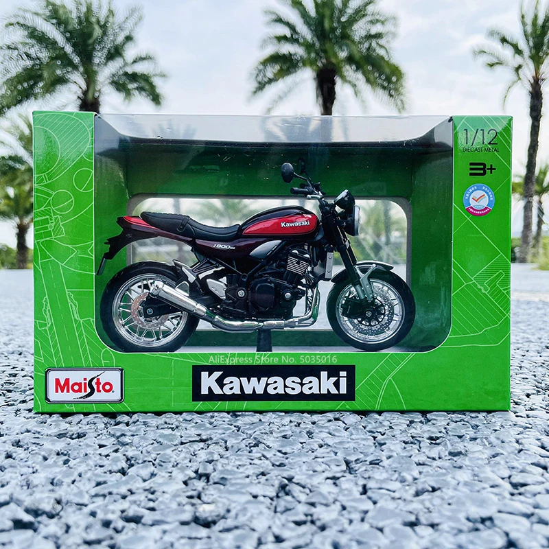 Maisto 1:12 Kawasaki Z 900 RS With base alloy off-road motorcycle genuine authorized die-casting model toy car collection gift