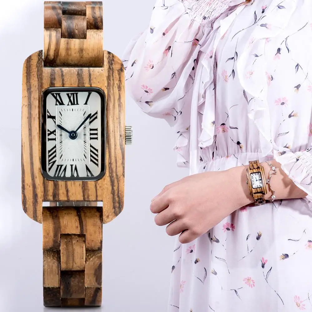 zegarek damski Women Watches Wood BOBOBIRD Top Brand Quartz Wrist watch Ladies Luxury Clock 2 Colors