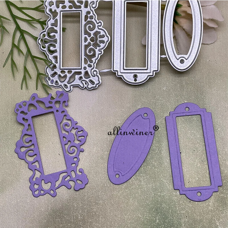 Label frame Metal Cutting Dies Stencils Die Cut for DIY Scrapbooking Album Paper Card Embossing