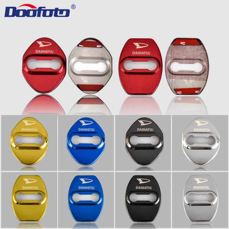 Doofoto 4x Car Styling Door Lock Cover For Daihatsu Terios Sirion Mira Materia Rocky YRV Feroza Charade Car AccessoriesStying