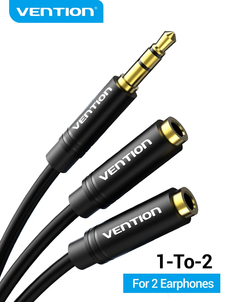 Vention Audio Splitter Jack 3.5 Cable Male to Female Double Jack for Laptop Speaker Headphone Splitter Aux Cable 3 5 Jack Cable