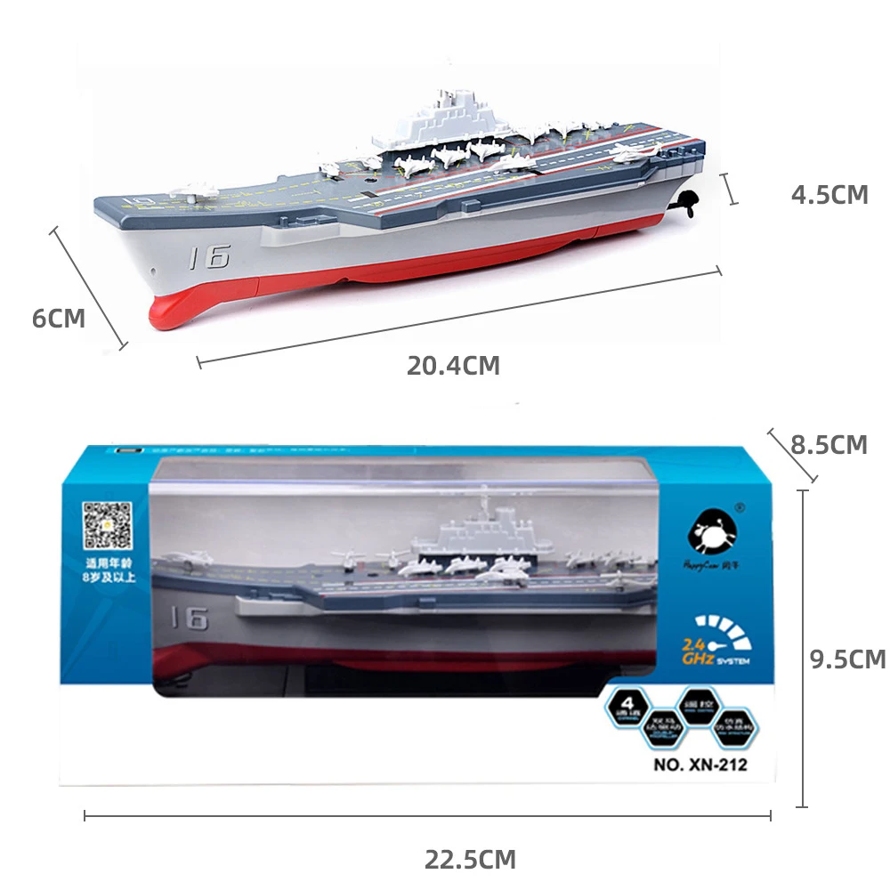 Remote Control Aircraft Carrier Military Model Ship Toy Kids Electric Rc Speed Boat Children Swimming Pool Water Toys for Boys