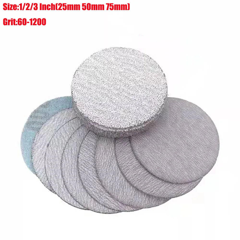 

10/20/50pcs White Dry Sandpaper Sanding Discs Hook & Loop 1/2/3 Inch 25/50/75mm For Grinder Polishing Grinding 60-1200 Grit