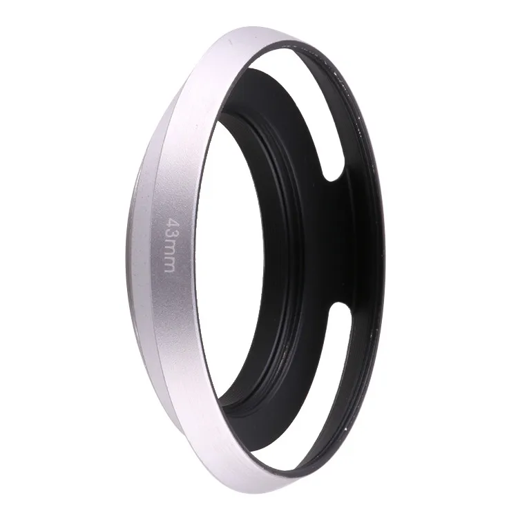 Wide-Angle Vented Metal Lens para Câmera, Lens Hood, 37mm, 39mm, 40,5mm, 43mm, 46mm, 49mm, 52mm, 55mm, Screw-in, ajuste para Canon, Nikon, Leica