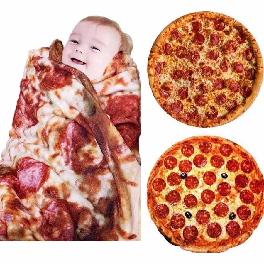 WOSTAR Winter warm flannel baby swaddles soft newborn blankets 200Gsm round shape donut portable wearable pizza throw blanket