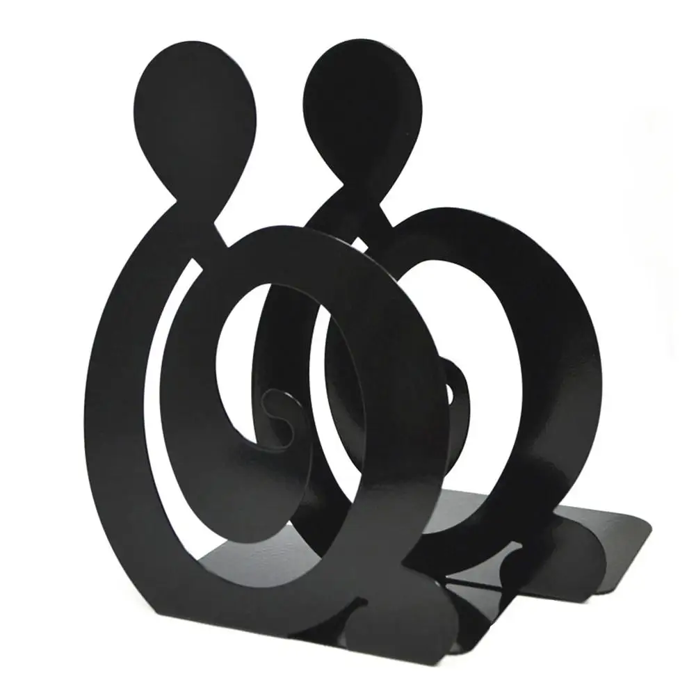 2Pcs Musical High Note Shape Bookends Metal Book Shelf Organizer Book Support Stand Desk Organizer Book Storage Holder Shelf